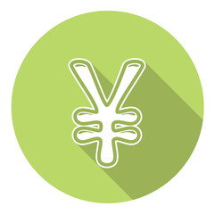 Yen Money Sign Flat Icon