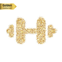 Gold glitter vector icon