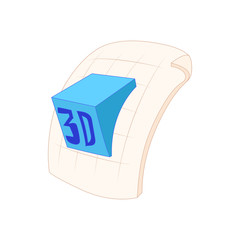 3d program file icon, cartoon style