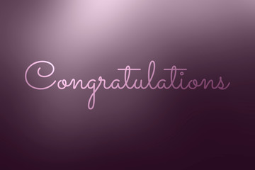 Congratulations - Word on blurred Background