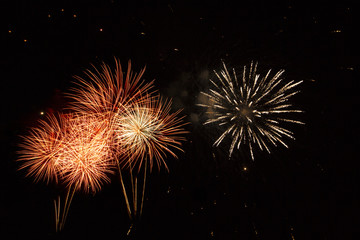 Fireworks in the night.