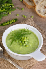 Pea soup puree