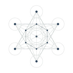 Metatrons Cube sacred geometry illustration