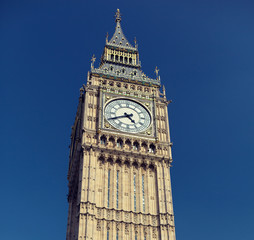 Fototapeta na wymiar Big Ben great clock tower in London