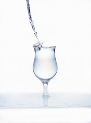 Drink water on white