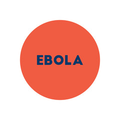 stylish icon in color circle ebola alert  