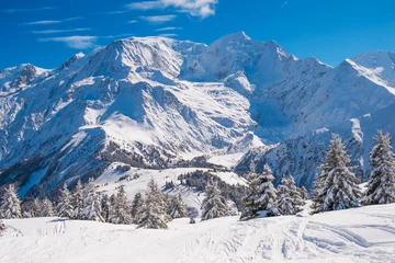 Wall murals Mont Blanc Mont Blanc winter