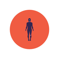 stylish icon in color circle symptoms of meningitis