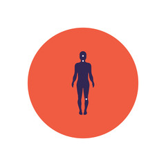 stylish icon in color circle symptoms of meningitis