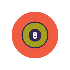 stylish icon in color circle billiard ball 
