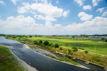 初夏の多摩川