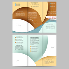 Colored tri fold business brochure design