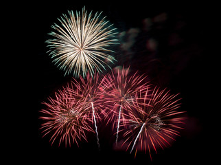 fireworks in the dark sky background