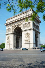 Fototapeta na wymiar Arc de Triomphe in Paris - Triumphbogen