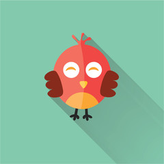 Bird flat style for your design , icon, avatar, character. 
