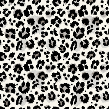 Seamless leopard pattern. Vector.