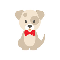 cartoon dog with tie
