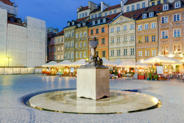Warsaw. Market Square in Old Town. © pillerss