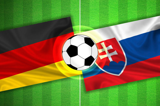 Germany - Slovakia - Soccer field with ball