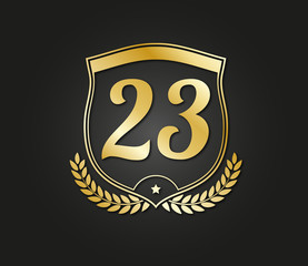 23 shield gold