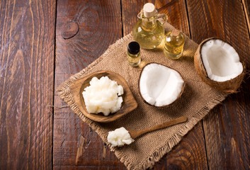 coconut oil and fresh coconut