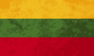 True proportions Lithuania flag with texture