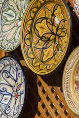 Colorful ceramic spanish plates.