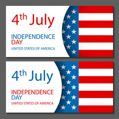 Vector - United States Flag Glossy usa flag set independence day