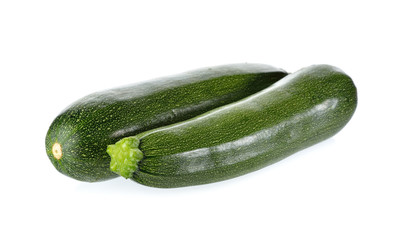 whole fresh Zucchini on white background