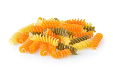 Pasta on white background