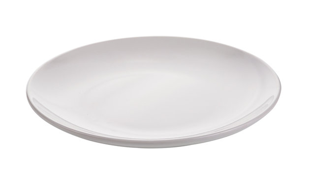 Empty plate isolated on a white background