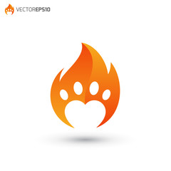 Abstract Fire Logo Concept