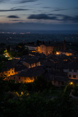 Obraz premium San Gimignano nach Sonnenuntergang