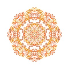 Ornate flowers henna colors vector mandala in indian style
