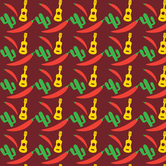 Mexican pattern. Fiesta, seamless background, mexico native
