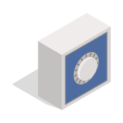Safety deposit box icon, isometric 3d style