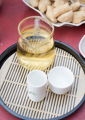 Tea yellow colour  sweet aroma.