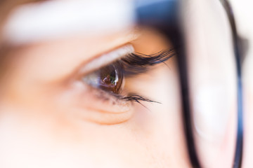 macro eye closeup
