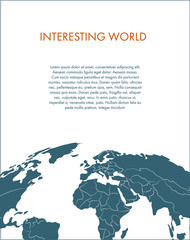 title page of the report template with world map