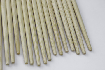 Close-up chopstick  isolate, on white background.