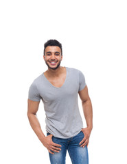 Fototapeta premium Casual man happy smile young handsome guy