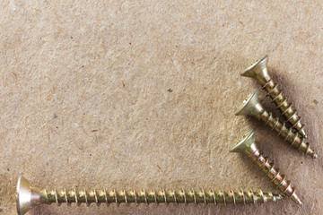 assembling wood screw closeup