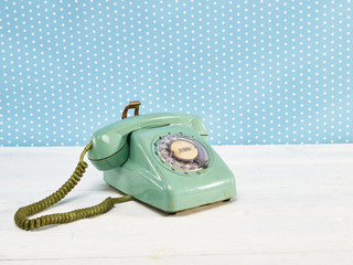 Grünes Retro Telefon