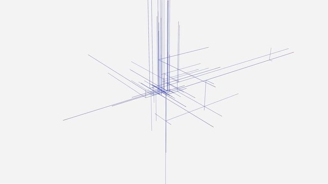Computer generated abstract structure with alpha channel
