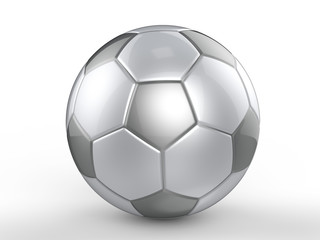 silver soccer ball