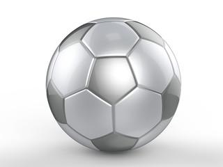 Fototapeta premium silver soccer ball