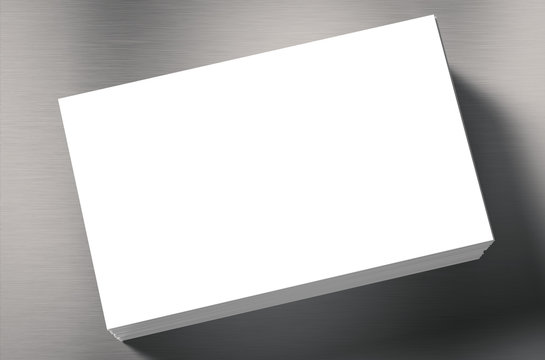 stack of white blank name card