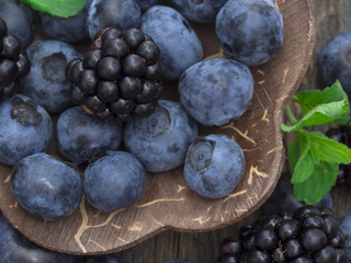 blackberries and blueberries