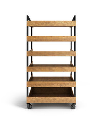 shelves for bread 3d render on a white background