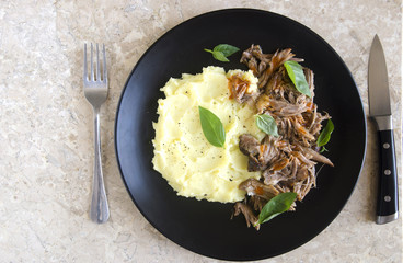 Pulled pork with mash